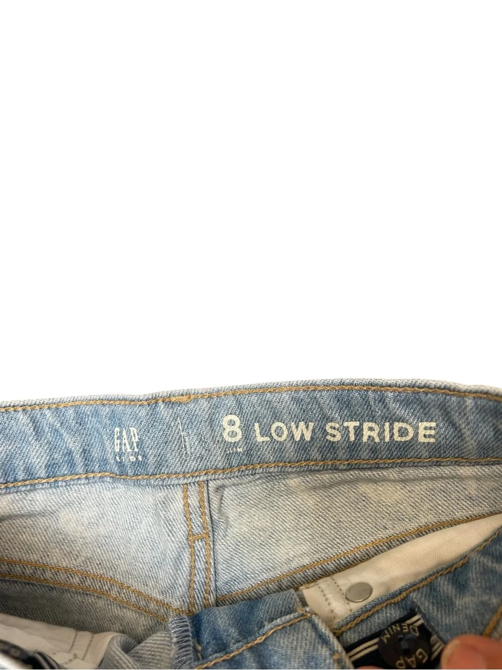 Gap Kids Low Stride Jeans Size 8 Slim Floral Print Wide Leg Denim NWT